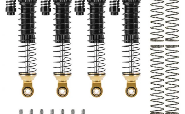59MM LANGE ALU OLIE SCHOKBREKERS VOOR TRX4M 1/18