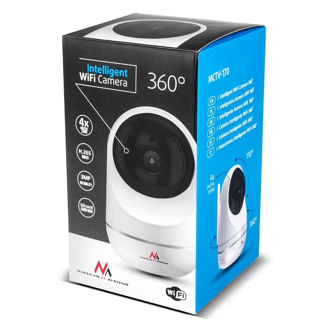 SLIMME WIFI CAMERA  360 GRADEN  ZOOM  BABYFOON  INFRAROOD
